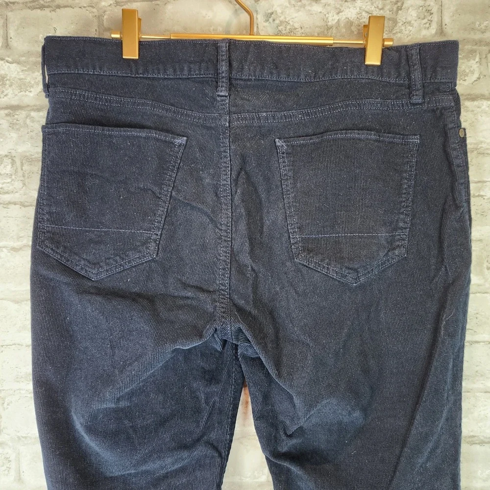 Banana Republic Corduroy Pants Navy Blue Cotton Blend Slim Fit 34x34